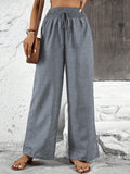 Retro Casual Pants High-waisted Trousers Women