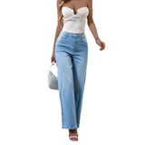 Women's Fashion Casual Stretch Straight High Waist Jeans