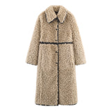 Women's Elegant Fleece Long Overcoat Outerwear
