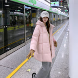 Winter New Loose Mid-length Down Thickened Cotton Coat For Women