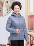 Light White Duck Down Mother Down Jacket Women's Short Chic Coat