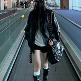 Biker's Leather Jacket Women's Loose All-match Retro