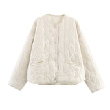 Temperament Women's Bow Quilted Coat