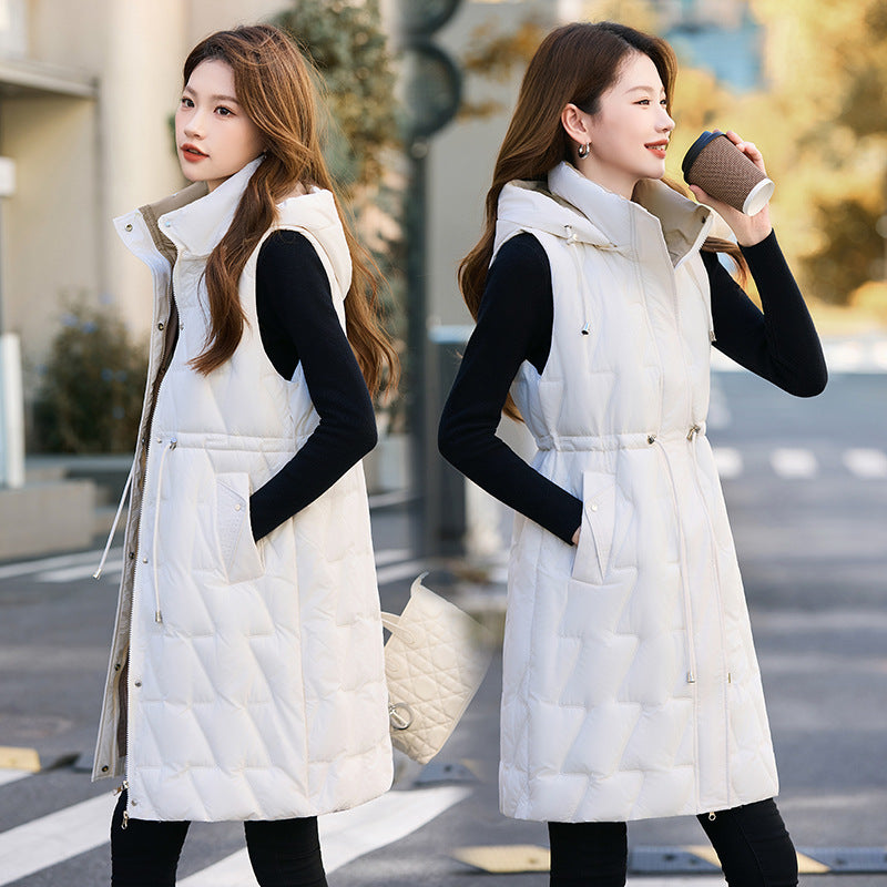 Loose Hat Warm Down Cotton Vest Women