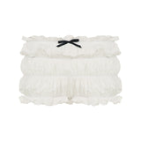 Sweet And Spicy Girly Style Pleated Low Waist Bow Bud-waisted Shorts