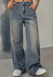 European And American Women's Washed Vintage Denim Pants