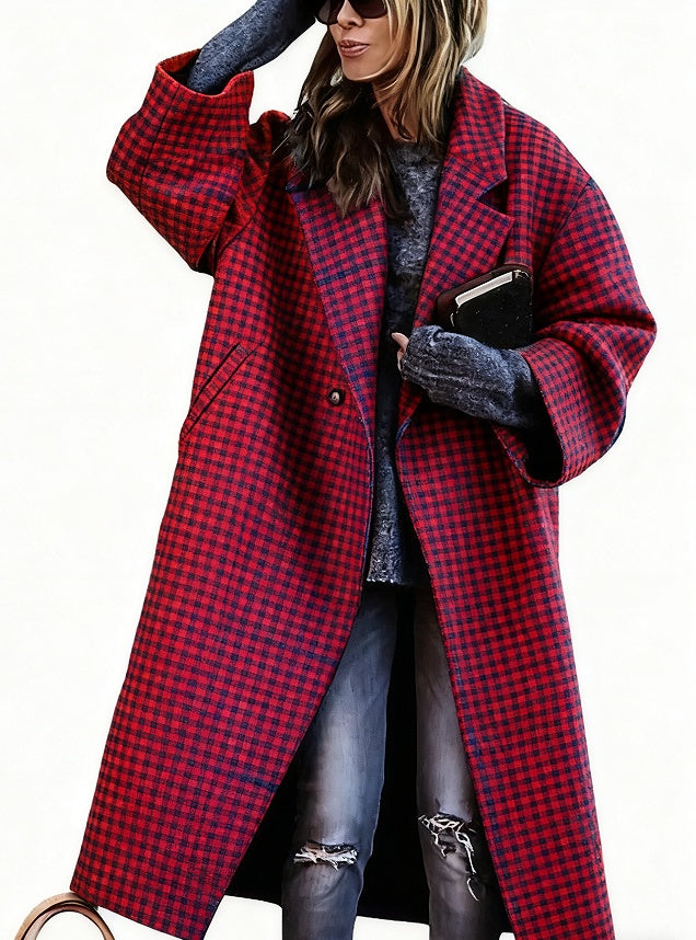 Lady's Multi -color  Long-sleeved  Coat