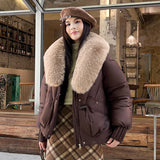 Large Size Straight Thickened Cotton-padded Coat