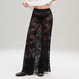 Slim-fit Sheath Street Fashion High Waist Lace Skirt