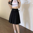 Large Size Gray Skirt Women's High Waist Slimming Line Skirt