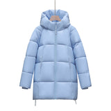 Women's Padded Fleece Jacket Winter Hooded Outside