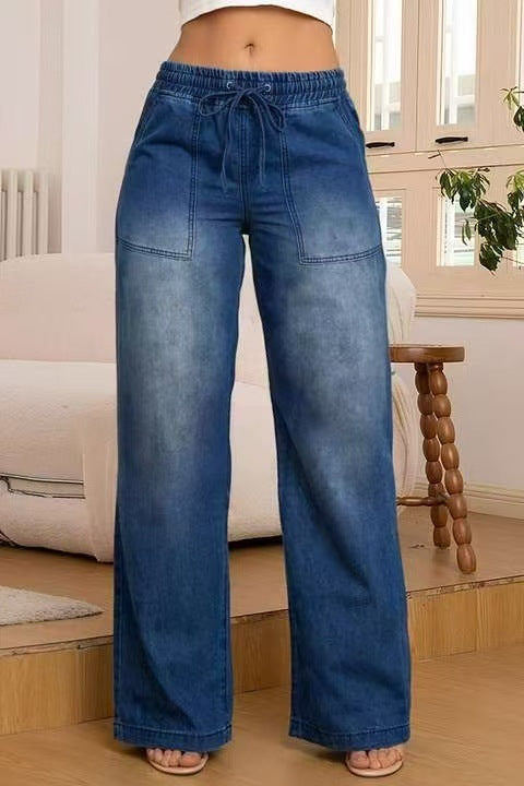 Women's Casual Slim Fit All-matching Straight Jeans
