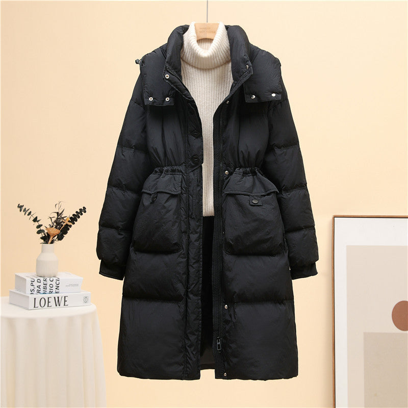 Fashion Down Jacket Women's Mid-length Thick Below The Knees Coat