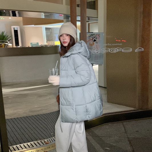 Winter New Loose Mid-length Down Thickened Cotton Coat For Women