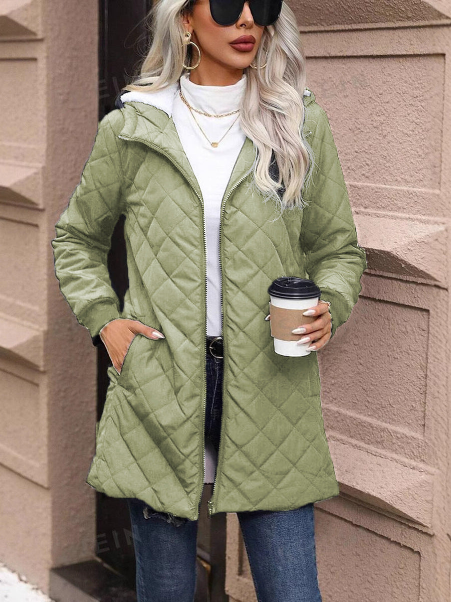 New Hooded Fleece Padded Coat Women