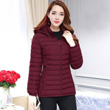 Women's Short Middle-aged And Elderly Padded Down Jacket Large Size Slim Fit