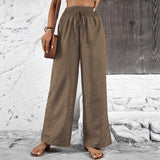 Retro Casual Pants High-waisted Trousers Women