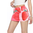 Vacation-style Strawberry Beach Dress, Short Skirt, Hot Summer Style For Women.