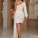 Off-shoulder Host Banquet Skirt Evening Dress