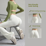 European And American High-waisted Peach Butt-lifting Quick-dry Flare Yoga Pants For Women