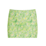 Small Floral High Waist Sheath Skirt Pure Sweet Girl Short Slim Fit