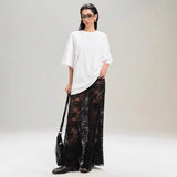 Slim-fit Sheath Street Fashion High Waist Lace Skirt