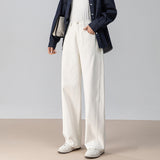 High-waisted Curved Sickle Pants Wide-leg Pants Autumn New