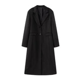 European And American Style French Design Fashion Casual Simple Suede Overcoat