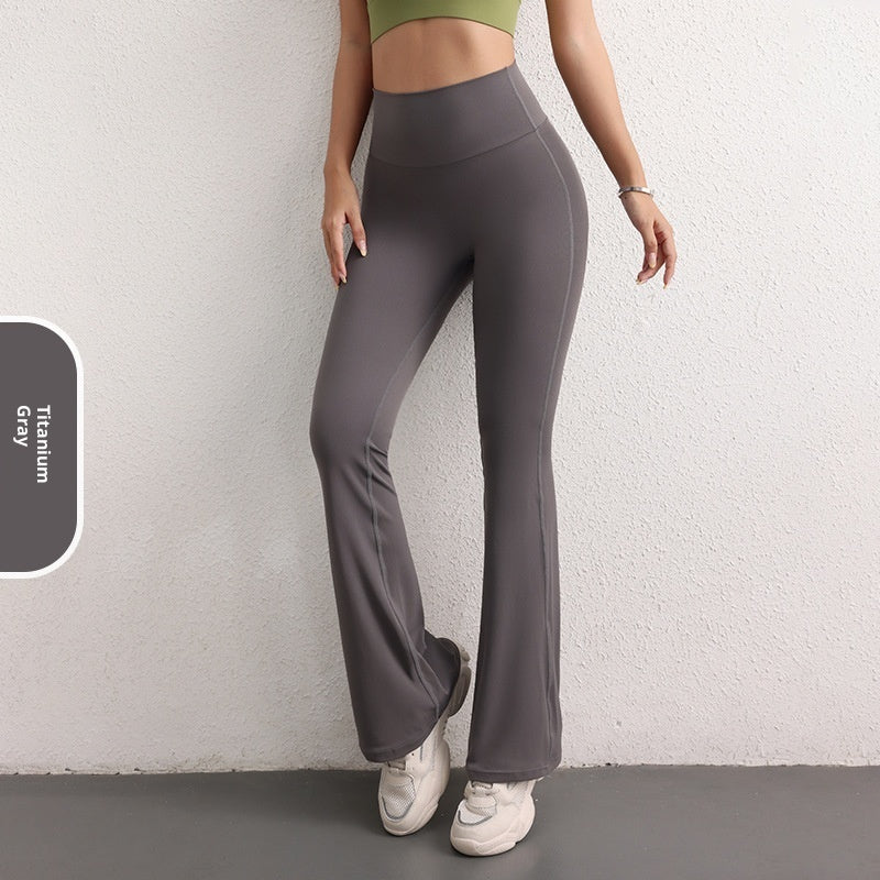 European And American High-waisted Peach Butt-lifting Quick-dry Flare Yoga Pants For Women