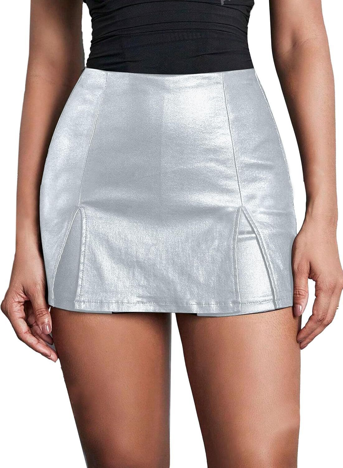 Ladies Low Waist Anti-exposure PU Leather Shorts