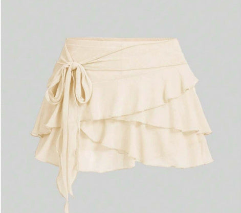 Women's Layered Ruffled Low Waist Skirt