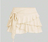Women's Layered Ruffled Low Waist Skirt