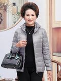 Light White Duck Down Mother Down Jacket Women's Short Chic Coat