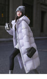 Slim Fit Warm Over-the-knee Lengthened Down Jacket Women