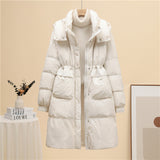 Fashion Down Jacket Women's Mid-length Thick Below The Knees Coat