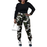European And American Fashion Women's Camouflage Cotton Skinny Cargo Pants