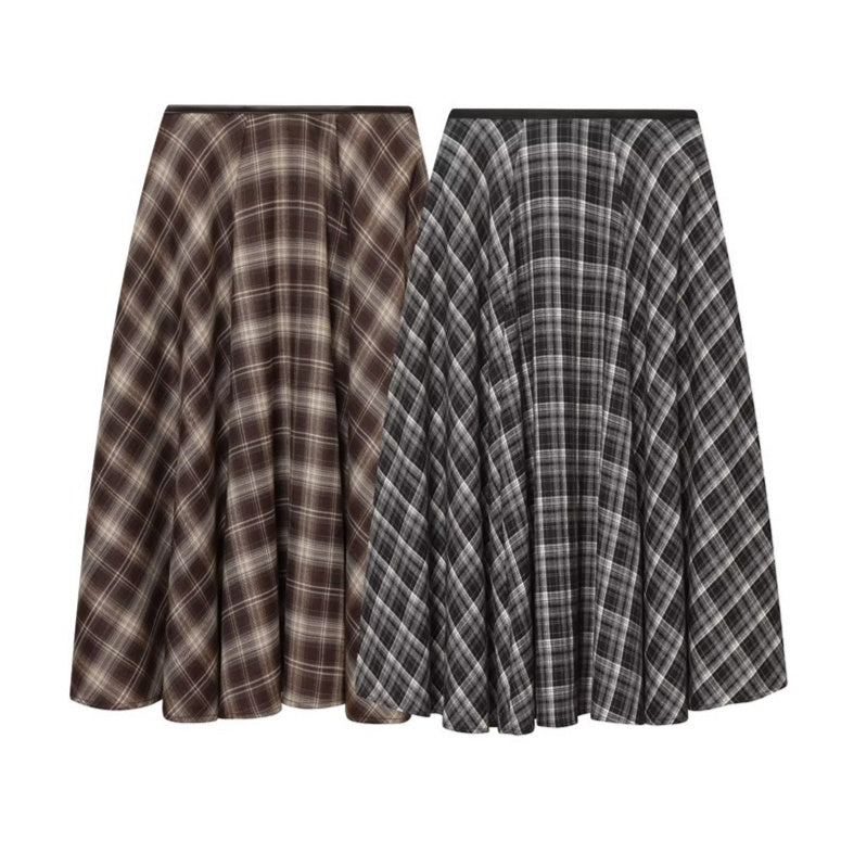 Women's Loose Plaid Midi Dress