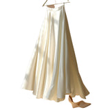 High Waist Drooping Slim-fit Small Light Luxury Satin Skirt