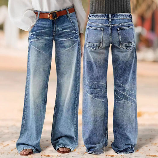 Women's Casual Straight-leg All-matching Jeans