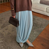 Long Skirt Design Sense Graceful And Fashionable