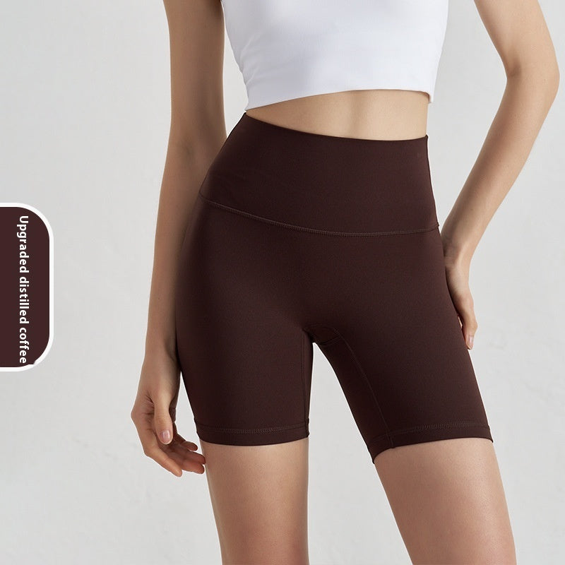 Double-sided Grinding Shorts Yoga Pants Female High Waist Track Shorts