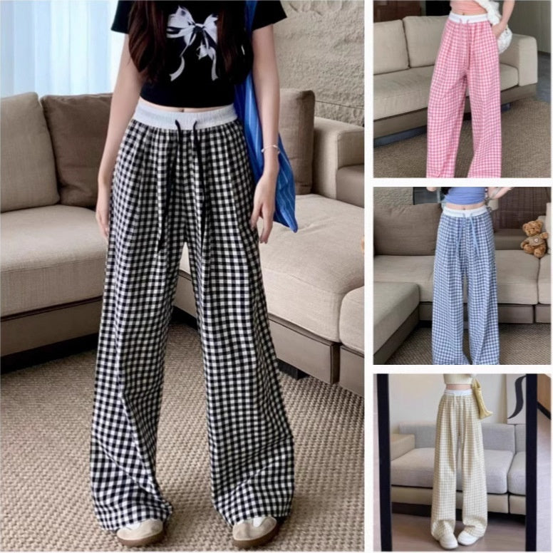Women's Thin High-Waist Drape Straight Versatile Casual Pants