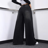 Loose Wide-leg Women's Retro Casual Versatile Jeans