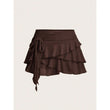Women's Layered Ruffled Low Waist Skirt