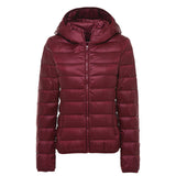 Light White Duck Down Mother Down Jacket Women's Short Chic Coat
