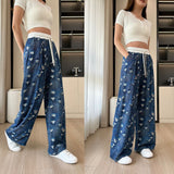 Casual Ladies Drapey Floor-Length Straight Pants