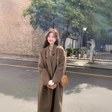 Autumn And Winter New Korean Style Loose Mid-length Hepburn Style Woolen