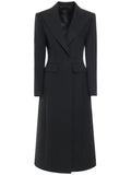 Slim Fit Skirt Hem Women's One Button Mid-length Suit Coat